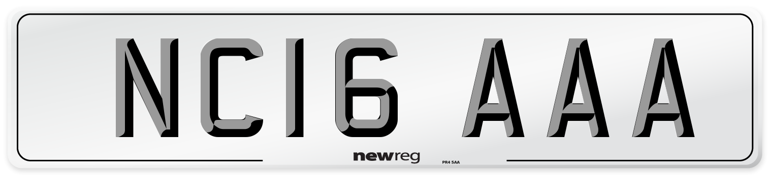 NC16 AAA Number Plate from New Reg